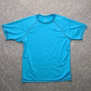 Nike Dri-Fit T-Shirt Mens XL‎ Blue UPF 40+ Running Gym Workout Visible Stitches